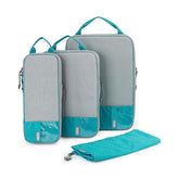 Copy of 4 Piece Set Compression Packing Cubes | Turquoise