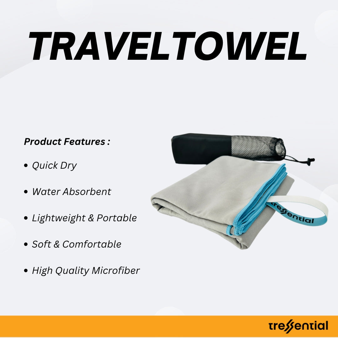 Microfiber Travel Towel (70x150 cm) | Grey
